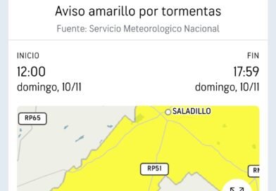 ALERTA AMARILLO POR TORMENTAS