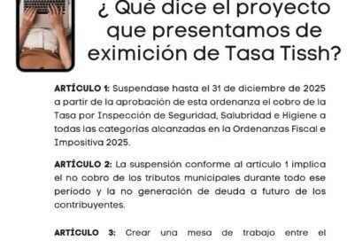 PROYECTO DE LA SUSPENSION DE LA TASA TISSH