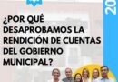 ¿Por qué desaprobamos la Rendición de Cuentas del Gobierno municipal?